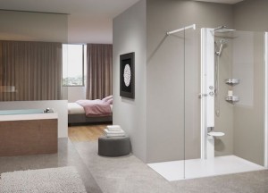 Douchepaneel met zitje