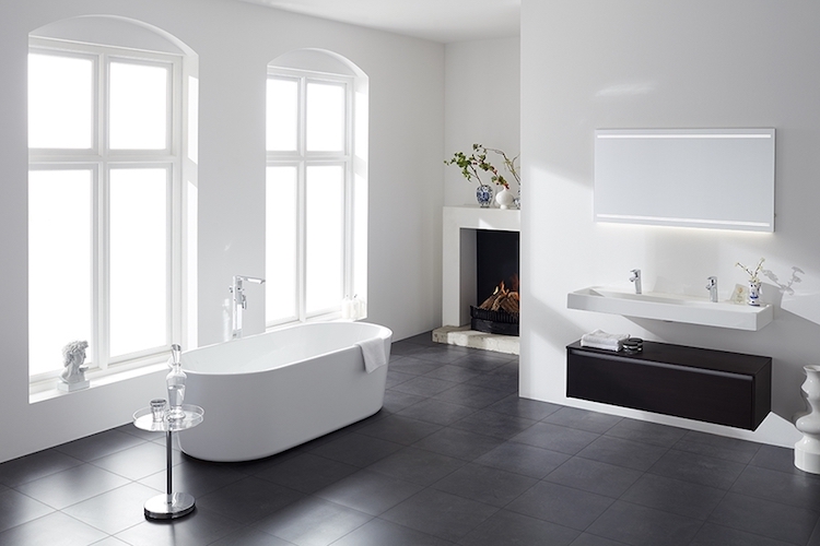 Droom badkamer in zwart en wit