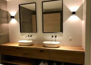 Op maat gemaakt houten badkamermeubel | RestyleXL