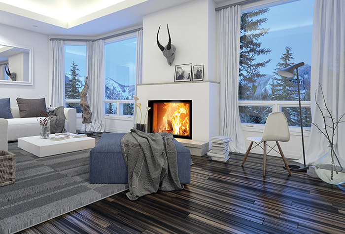 Inbouw kachel met liftdeur | Schmid