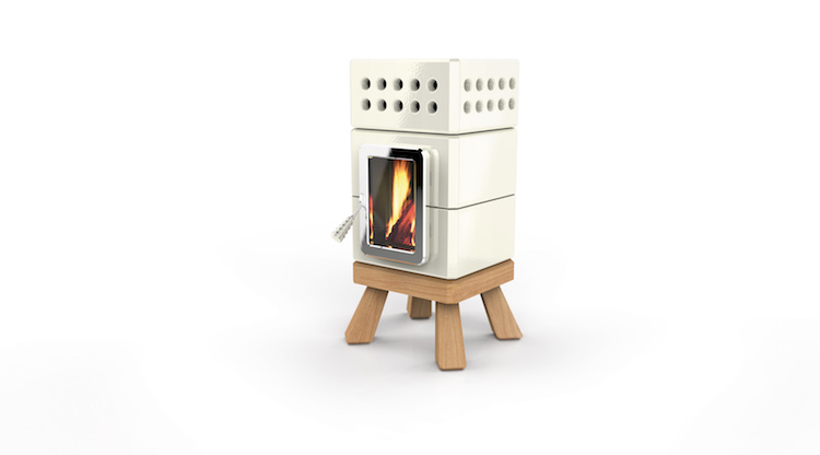 Mini houtkachel van geglazuurd keramiek | Stack Stoves
