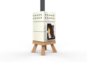 Mini houtkachel van geglazuurd keramiek | Stack Stoves