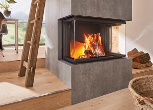 Driezijdige liftdeurhaard hout Ekko U84 | Schmid - Schmid via HIH