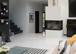 Driezijdige liftdeurhaard hout Ekko U84 | Schmid