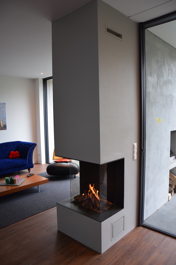 Inbouw gashaard met driezijdig vuurzicht | de Heide Smid