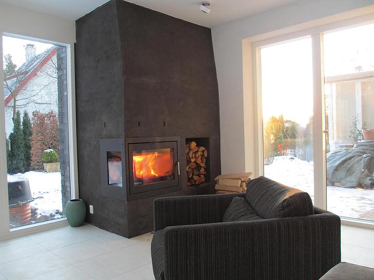 Hoek houthaard met vaste ruit | Meteor