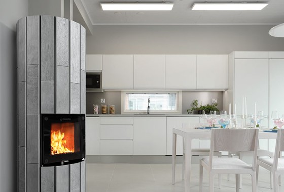 Moderne ronde speksteenkachel | NunnaUuni - NunnaUuni