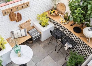 Luxe buitenbar met boomstamblad | Woodindustries - Woodindustries