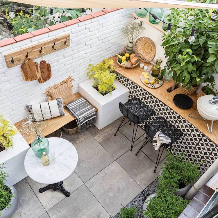 Luxe buitenbar met boomstamblad | Woodindustries