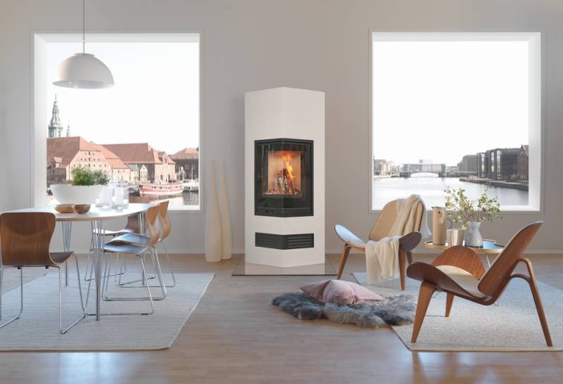 Vrijstaande Deense houthaard | Scan