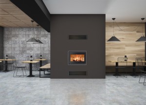 Inbouw houthaard van zwart staal | Scan - Scan