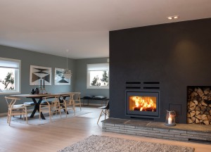 Inbouwhaard met witte of zwarte omlijsting | Scan - Scan