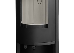 Eigentijdse ronde houtkachel Hiron | Thermia