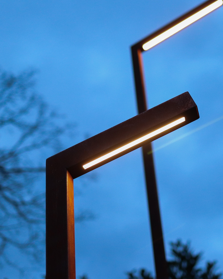 Cor-ten A stalen lantaarpaal | Zeno