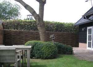 Gevlochten wilgentenen terrasscherm | Wilhout