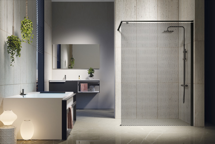 Kuadra H Design douchewand | Novellini