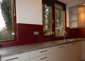 Gekleurde aluminium achterwand | Bokmerk