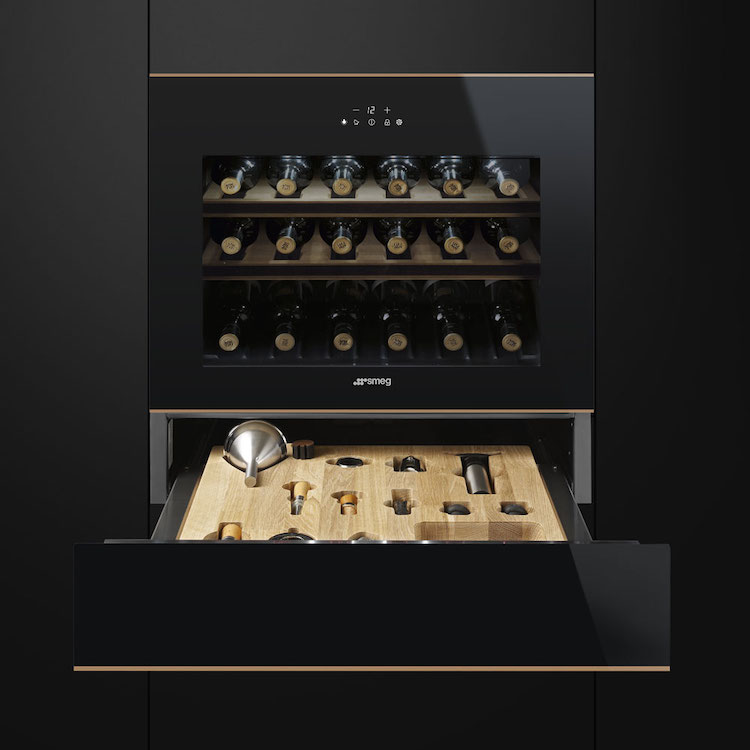 Wijnklimaatkast met sommelierlade | Smeg