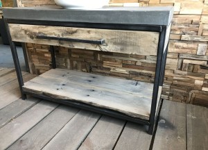 Eiken robuust badkamermeubel