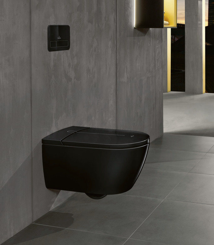 Zwart toilet douche-wc ViClean-I 100