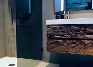 Badmeubel van grillig eiken | RestyleXL - RestyleXL