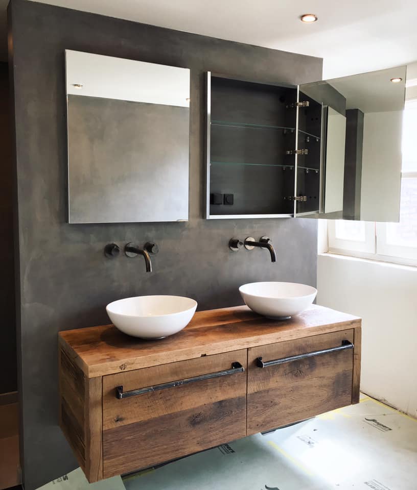 Uniek badmeubel van oud hout | RestyleXL