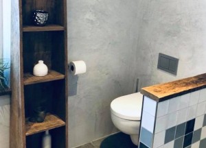 Oud eiken badmeubel met rvs greep | RestyleXL