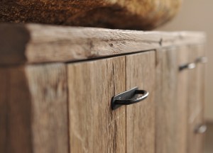 Eiken badmeubel met riviersteen waskom | RestyleXL