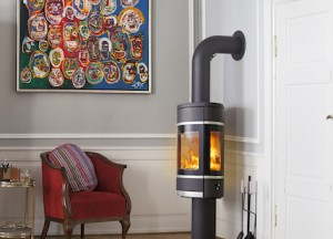 Houtkachel op kolomvoet | Scan - Scan