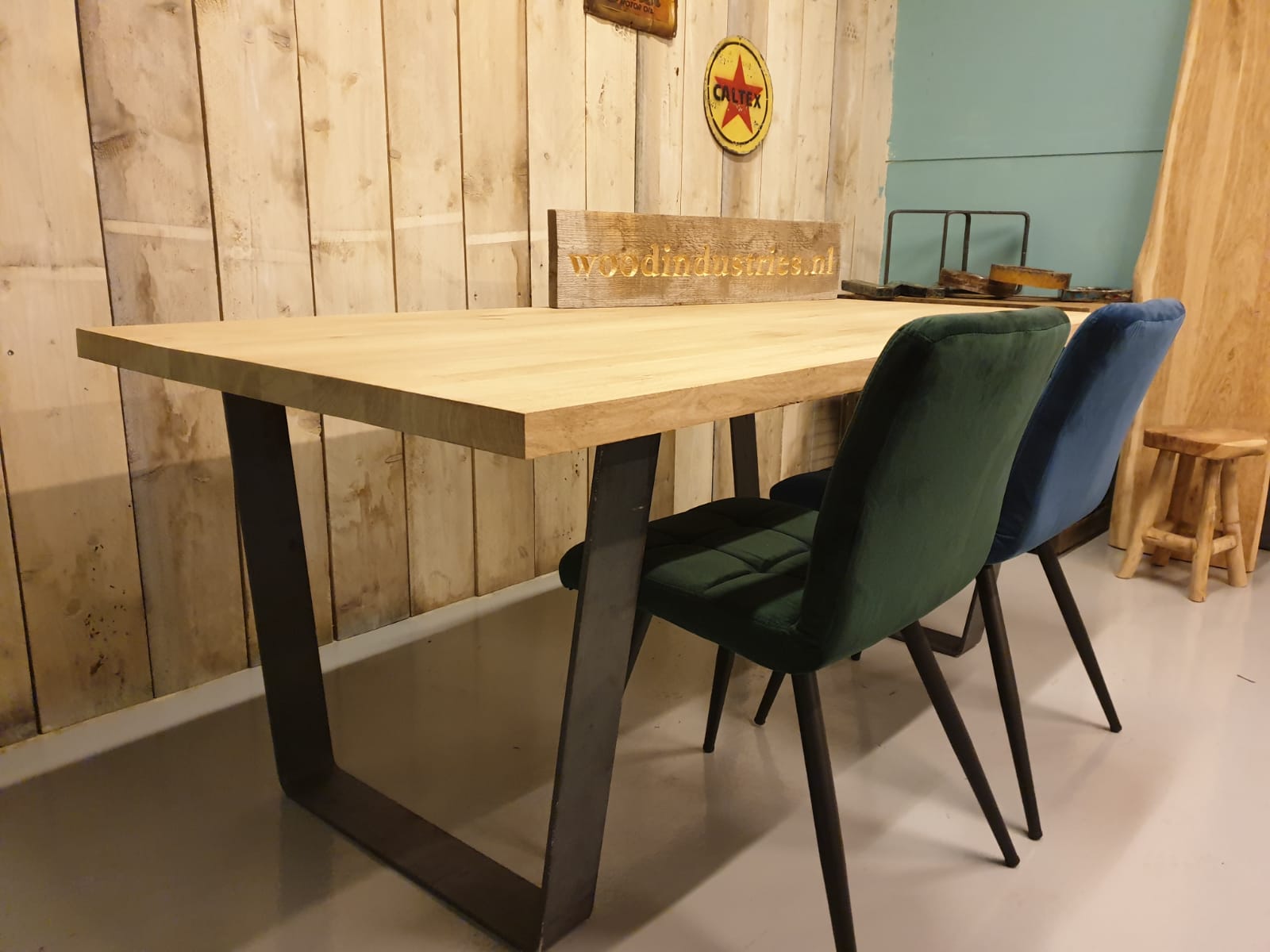 Eiken eetkamer tafel