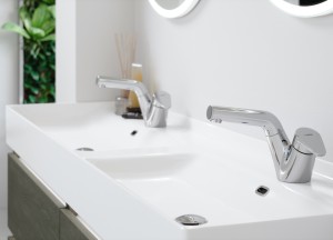 Keramisch wastafelblad met opstaande rand | Primabad