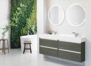 Keramisch wastafelblad met opstaande rand | Primabad