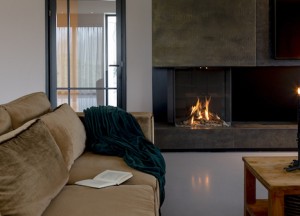 Lage driezijdige gashaard | Kalfire - Kalfire Fireplaces