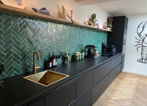 Designtegels keuken Bejmat Vert Foncee - 
