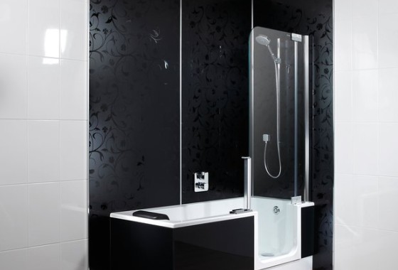 Douche en ligbad in één van Artweger - Kludi