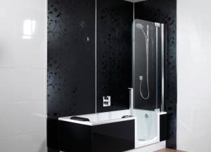 Douche en ligbad in één van Artweger - Kludi