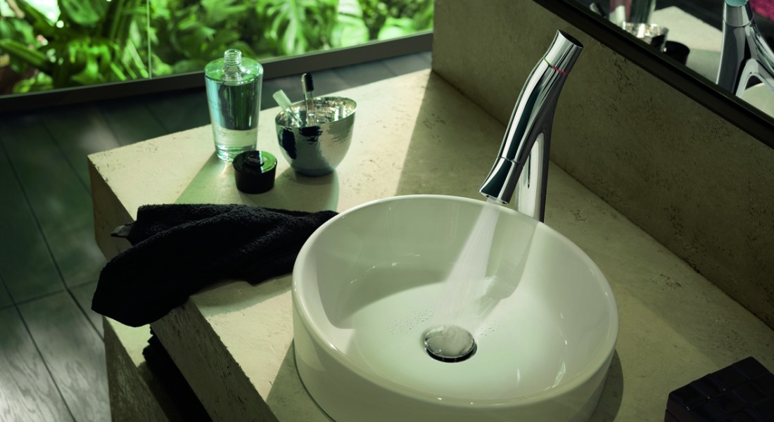 Unieke combinaties wastafel en kraan van Axor Starck Organic