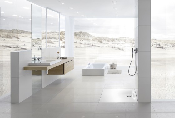 BETTE Inloopdouche met waterafvoer aan de rand - Bette