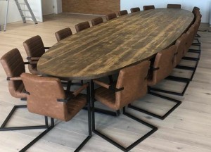 Oud gebinte tafel ovaal | Woodindustries