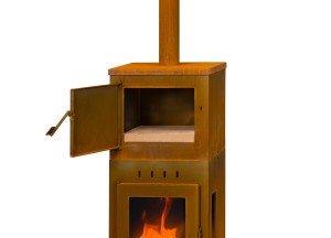 Pelletkachel voor buiten - NextPal Cortenstaal