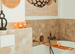 Zellige Ecru Hexagone wandtegel | Designtegels - Designtegels.nl