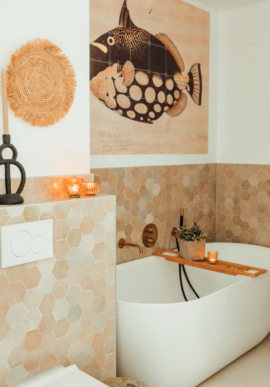 Zellige Ecru Hexagone wandtegel | Designtegels