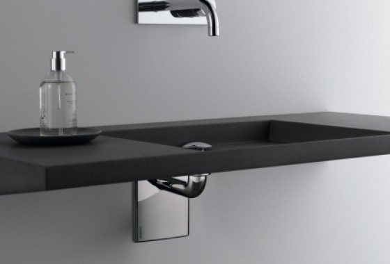 Zwevende wastafels met de sifons van Geberit - Geberit