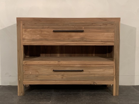 Badkamermeubel teakhout 110cm | Puurteak.nl