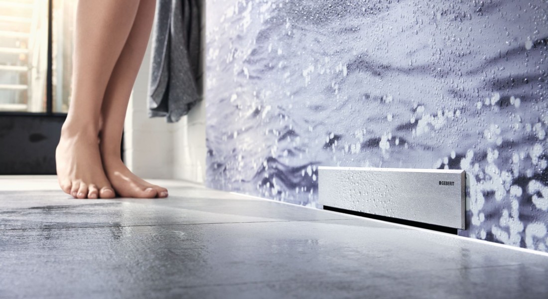 Geberit wandafvoer voor de inloopdouche