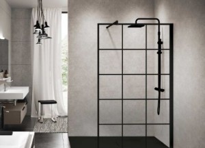 Zwarte inloopdouche | Novellini