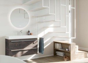 Get Up badmeubel donker hout | Primabad - Primabad