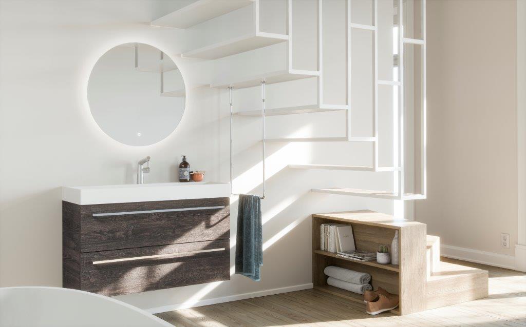 Get Up badmeubel donker hout | Primabad