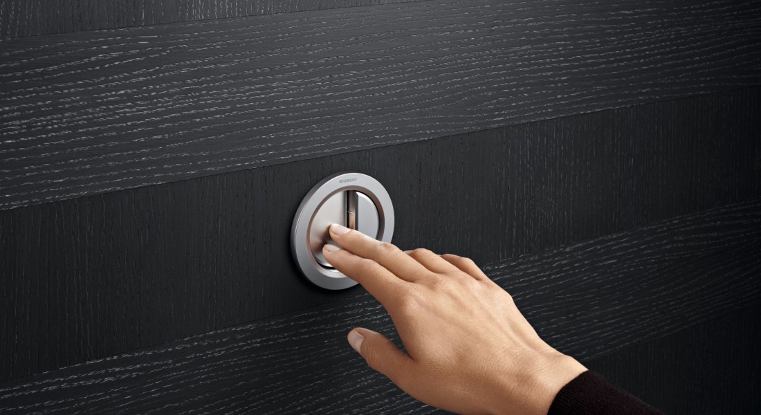 Toilet spoelknop met bediening op afstand