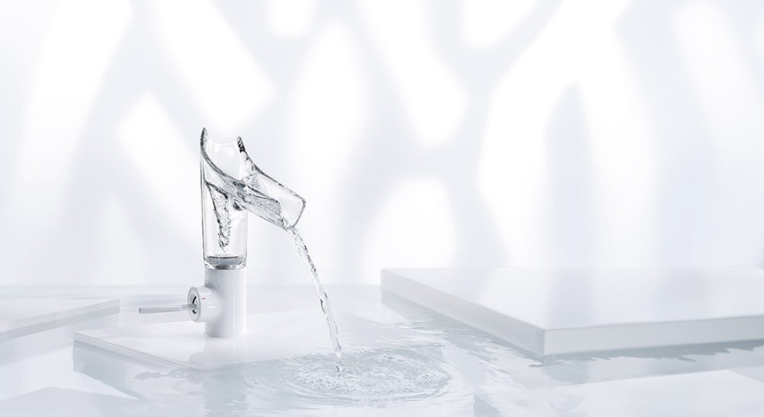 Design Award voor glazen wastafelkraan Axor Starck